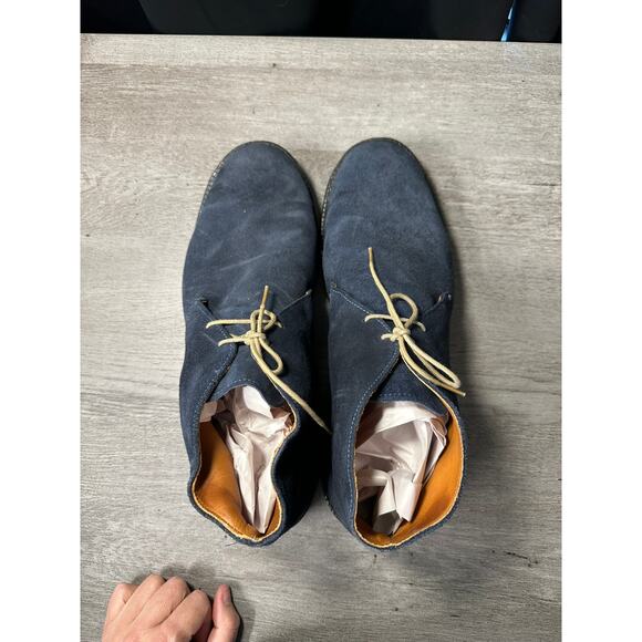 Allen Edmonds Navy Blue Suede Chukka Boots Size 14 main image 4